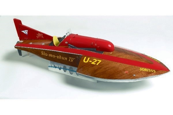 1:12 Slo-Mo-Shun IV - skrog i tre i gruppen SPORT, FRITID & HOBBY / Hobby / Tre modeller / Skip hos TP E-commerce Nordic AB (A05408)