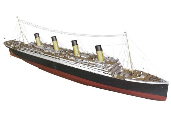 1:144 RMS Titanic Komplett - Skrog i tre i gruppen SPORT, FRITID & HOBBY / Hobby / Tre modeller / Skip hos TP E-commerce Nordic AB (A05445)