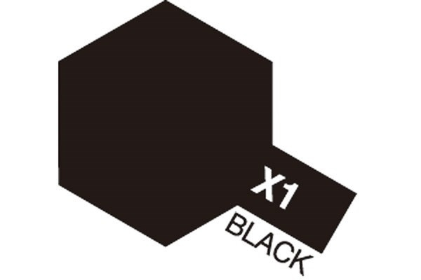 Acrylic Mini X-1 Black i gruppen SPORT, FRITID & HOBBY / Hobby / Hobbyfarger / Tamiya / Vannbasert hos TP E-commerce Nordic AB (A05777)