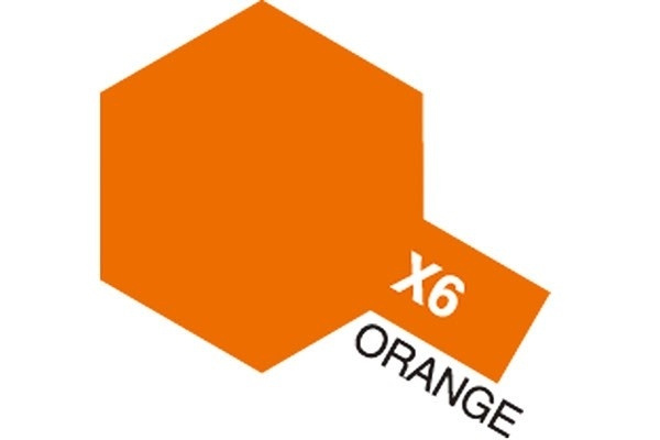 Akryl Mini X-6 Oransje i gruppen SPORT, FRITID & HOBBY / Hobby / Hobbyfarger / Tamiya / Vannbasert hos TP E-commerce Nordic AB (A05782)