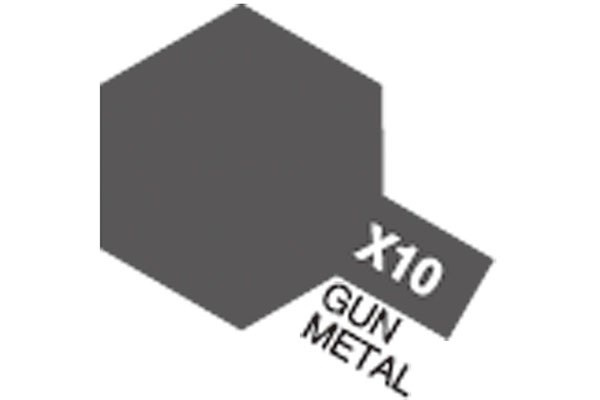 Acrylic Mini X-10 Gun Metal i gruppen SPORT, FRITID & HOBBY / Hobby / Hobbyfarger / Tamiya / Vannbasert hos TP E-commerce Nordic AB (A05786)