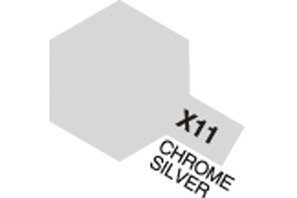 Acrylic Mini X-11 Chrome Silver i gruppen SPORT, FRITID & HOBBY / Hobby / Hobbyfarger / Tamiya / Vannbasert hos TP E-commerce Nordic AB (A05787)