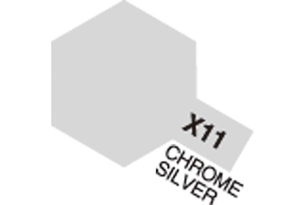 Akryl Mini X-11 Chrome Silver i gruppen SPORT, FRITID & HOBBY / Hobby / Hobbyfarger / Tamiya / Vannbasert hos TP E-commerce Nordic AB (A05787)