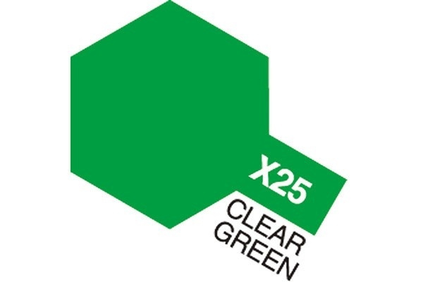 Acrylic Mini X-25 Clear Green i gruppen SPORT, FRITID & HOBBY / Hobby / Hobbyfarger / Tamiya / Vannbasert hos TP E-commerce Nordic AB (A05801)