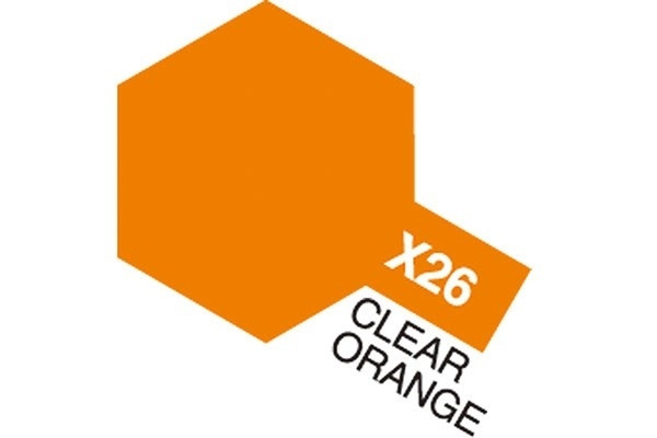 Akryl Mini X-26 Clear Orange i gruppen SPORT, FRITID & HOBBY / Hobby / Hobbyfarger / Tamiya / Vannbasert hos TP E-commerce Nordic AB (A05802)
