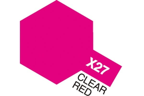 Acrylic Mini X-27 Clear Red i gruppen SPORT, FRITID & HOBBY / Hobby / Hobbyfarger / Tamiya / Vannbasert hos TP E-commerce Nordic AB (A05803)