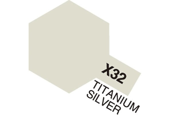 Acrylic Mini X-32 Titan. Silver i gruppen SPORT, FRITID & HOBBY / Hobby / Hobbyfarger / Tamiya / Vannbasert hos TP E-commerce Nordic AB (A05806)