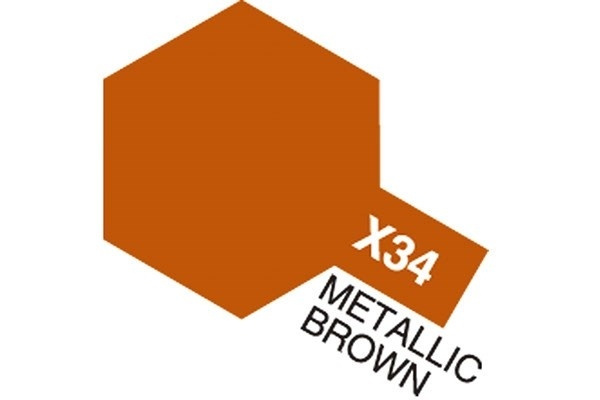Acrylic Mini X-34 Metal. Brown i gruppen SPORT, FRITID & HOBBY / Hobby / Hobbyfarger / Tamiya / Vannbasert hos TP E-commerce Nordic AB (A05808)