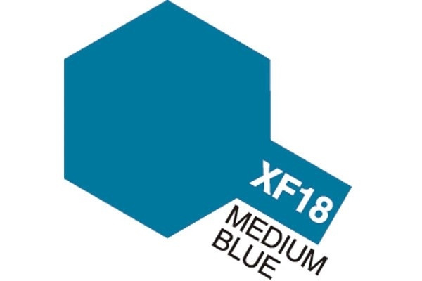 Acrylic Mini XF-18 Medium Blue i gruppen SPORT, FRITID & HOBBY / Hobby / Hobbyfarger / Tamiya / Vannbasert hos TP E-commerce Nordic AB (A05827)