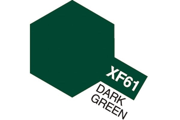 Acrylic Mini XF-61 Dark Green i gruppen SPORT, FRITID & HOBBY / Hobby / Hobbyfarger / Tamiya / Vannbasert hos TP E-commerce Nordic AB (A05850)