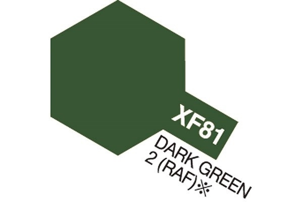Akryl Mini XF-81 Dark Green 2 RAF i gruppen SPORT, FRITID & HOBBY / Hobby / Hobbyfarger / Tamiya / Vannbasert hos TP E-commerce Nordic AB (A05870)