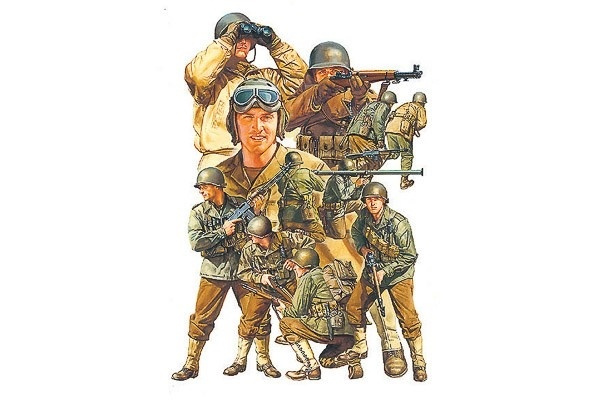 Tamiya 1/48 US ARMY INFANTERI GI i gruppen SPORT, FRITID & HOBBY / Hobby / Plastmodeller / Figurer hos TP E-commerce Nordic AB (A06241)