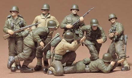 Tamiya 1/35 AMERIKANSK INFANTERI i gruppen SPORT, FRITID & HOBBY / Hobby / Plastmodeller / Figurer hos TP E-commerce Nordic AB (A06258)