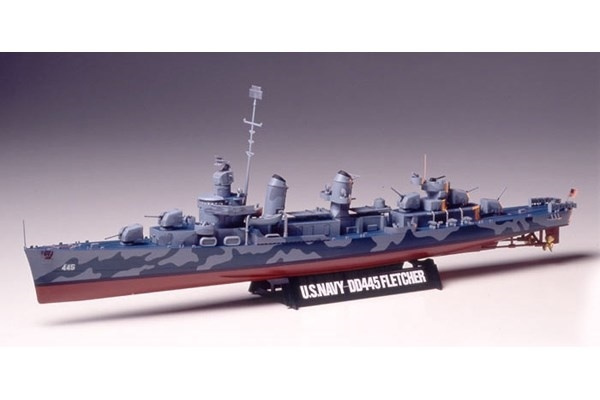 Tamiya 1/350 U S NAVY DD445 FLETCHER CLASS i gruppen SPORT, FRITID & HOBBY / Hobby / Plastmodeller / Skip hos TP E-commerce Nordic AB (A06367)