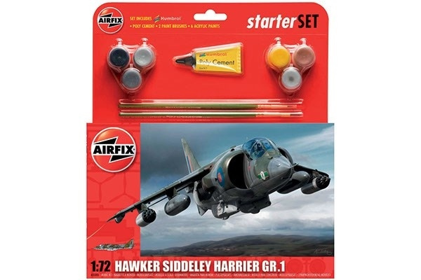 Airfix Starter set Hawker Harrier GR1 i gruppen SPORT, FRITID & HOBBY / Hobby / Plastmodeller / Startsett/Gavesett hos TP E-commerce Nordic AB (A06511)