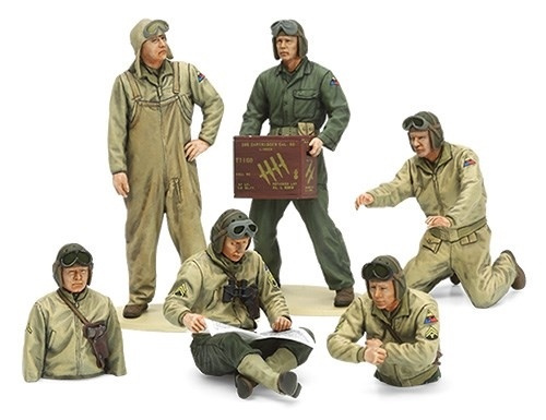 Tamiya 1/35 US Tank Crew Euro Theater i gruppen SPORT, FRITID & HOBBY / Hobby / Plastmodeller / Militære kjøretøy (land) hos TP E-commerce Nordic AB (A06574)