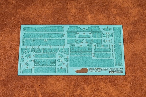 Tamiya 1/48 Elephant Zimmerit-ark i gruppen SPORT, FRITID & HOBBY / Hobby / Plastmodeller / Militære kjøretøy (land) hos TP E-commerce Nordic AB (A06625)