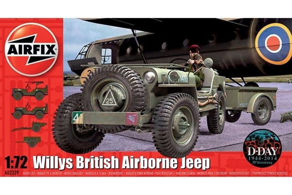 Airfix Willys Jeep, tilhenger og 6PDR-pistol i gruppen SPORT, FRITID & HOBBY / Hobby / Plastmodeller / Militære kjøretøy (land) hos TP E-commerce Nordic AB (A06718)