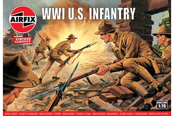 Airfix 1. verdenskrig, amerikansk infanteri i gruppen SPORT, FRITID & HOBBY / Hobby / Plastmodeller / Figurer hos TP E-commerce Nordic AB (A06797)