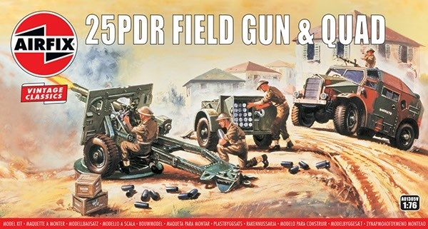 Airfix 25pdr feltpistol i gruppen SPORT, FRITID & HOBBY / Hobby / Plastmodeller / Militære kjøretøy (land) hos TP E-commerce Nordic AB (A06801)