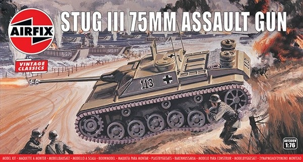 Airfix Stug III 75mm Assault Gun i gruppen SPORT, FRITID & HOBBY / Hobby / Plastmodeller / Militære kjøretøy (land) hos TP E-commerce Nordic AB (A06802)