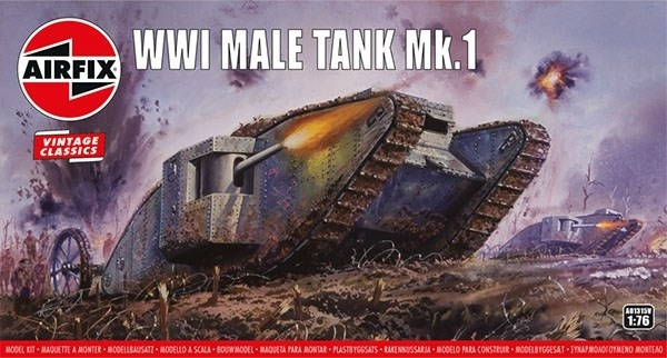 Airfix WWI \'Male\' Tank i gruppen SPORT, FRITID & HOBBY / Hobby / Plastmodeller / Militære kjøretøy (land) hos TP E-commerce Nordic AB (A06805)