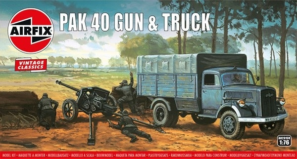 Airfix Opel Blitz og Pak 40-pistol i gruppen SPORT, FRITID & HOBBY / Hobby / Plastmodeller / Militære kjøretøy (land) hos TP E-commerce Nordic AB (A06810)