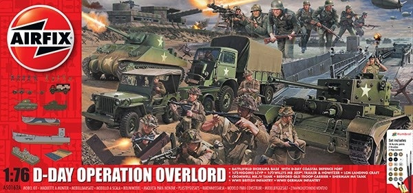 Airfix Operasjon Overlord gavesett 1:76 i gruppen SPORT, FRITID & HOBBY / Hobby / Plastmodeller / Startsett/Gavesett hos TP E-commerce Nordic AB (A06869)