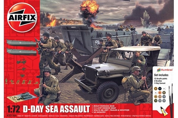 Airfix Sea Assault gavesett 1:76 i gruppen SPORT, FRITID & HOBBY / Hobby / Plastmodeller / Startsett/Gavesett hos TP E-commerce Nordic AB (A06871)