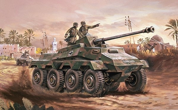 Airfix SDKFZ pansret bil i gruppen SPORT, FRITID & HOBBY / Hobby / Plastmodeller / Militære kjøretøy (land) hos TP E-commerce Nordic AB (A06901)