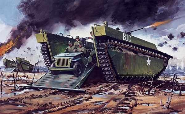 Airfix Buffalo Amfibie LVT & Jeep i gruppen SPORT, FRITID & HOBBY / Hobby / Plastmodeller / Militære kjøretøy (land) hos TP E-commerce Nordic AB (A06903)