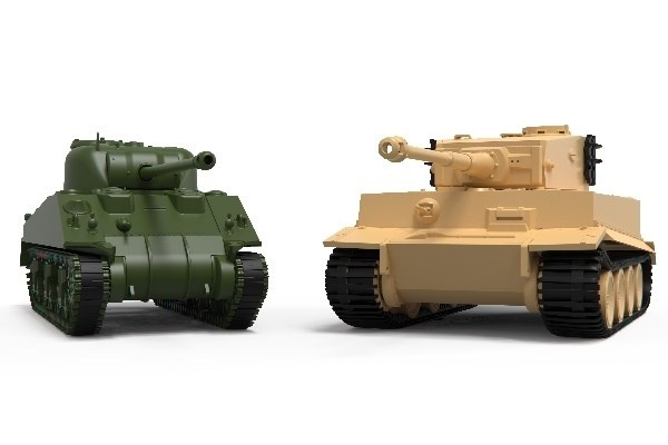 Airfix Classic Conflict Tiger 1 vs Sherman Firefly i gruppen SPORT, FRITID & HOBBY / Hobby / Plastmodeller / Startsett/Gavesett hos TP E-commerce Nordic AB (A06945)