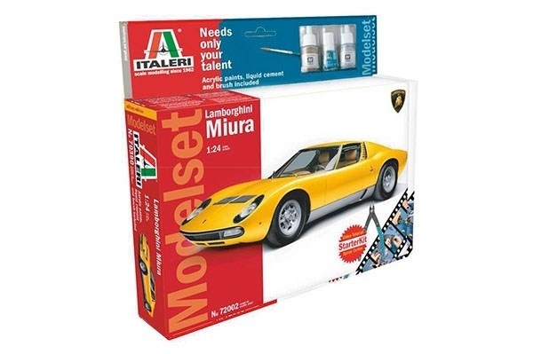 Italeri 1:24 LAMBORGHINI MIURA i gruppen SPORT, FRITID & HOBBY / Hobby / Plastmodeller / Startsett/Gavesett hos TP E-commerce Nordic AB (A07161)