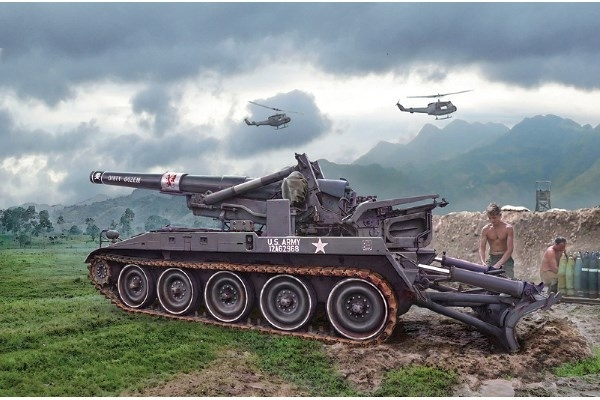Italeri 1:35 M110A1 i gruppen SPORT, FRITID & HOBBY / Hobby / Plastmodeller / Militære kjøretøy (land) hos TP E-commerce Nordic AB (A07281)