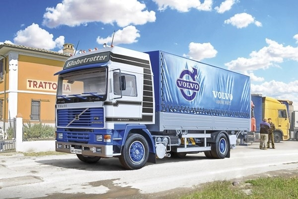 Italeri 1:24 Volvo F16 Globetrotter Canvas med heis i gruppen SPORT, FRITID & HOBBY / Hobby / Plastmodeller / Biler hos TP E-commerce Nordic AB (A07322)