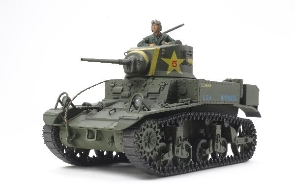 Tamiya 1/35 U.S. Light Tank M3 Stuart sen produksjon i gruppen SPORT, FRITID & HOBBY / Hobby / Plastmodeller / Militære kjøretøy (land) hos TP E-commerce Nordic AB (A07352)