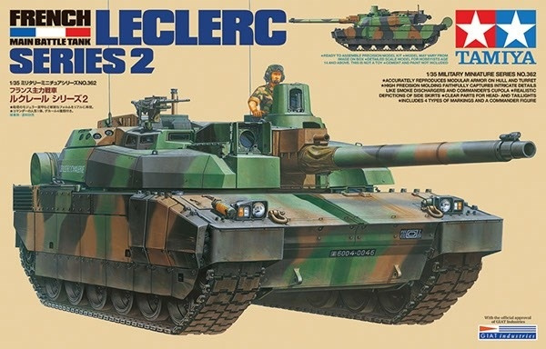 Tamiya 1/35 Fransk hovedstridsvogn Leclerc Series 2 i gruppen SPORT, FRITID & HOBBY / Hobby / Plastmodeller / Militære kjøretøy (land) hos TP E-commerce Nordic AB (A07355)