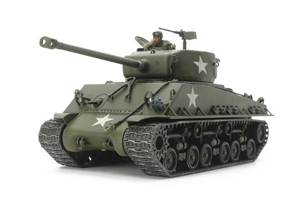 Tamiya 1/48 US Medium Tank M4A3E8 Sherman \'Easy Eight\' i gruppen SPORT, FRITID & HOBBY / Hobby / Plastmodeller / Militære kjøretøy (land) hos TP E-commerce Nordic AB (A07356)