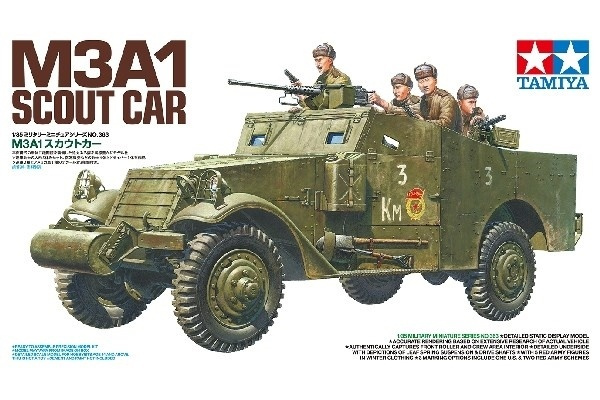 Tamiya 1/35 M3A1 Scout Car i gruppen SPORT, FRITID & HOBBY / Hobby / Plastmodeller / Militære kjøretøy (land) hos TP E-commerce Nordic AB (A07364)