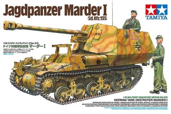 Tamiya 1/35 Tysk stridsvognjager Marder I i gruppen SPORT, FRITID & HOBBY / Hobby / Plastmodeller / Militære kjøretøy (land) hos TP E-commerce Nordic AB (A07413)