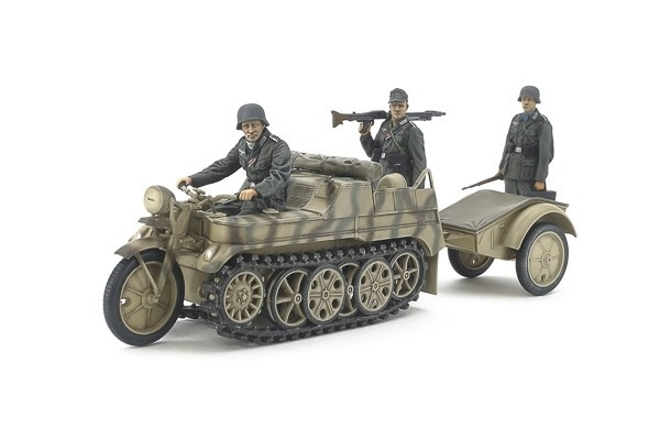 Tamiya 1/35 Tysk Sd.Kfz.2 Kettenkraftrad (Mid-Productio) i gruppen SPORT, FRITID & HOBBY / Hobby / Plastmodeller / Militære kjøretøy (land) hos TP E-commerce Nordic AB (A07419)