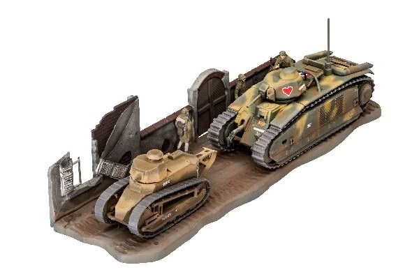 Revell Char B,1 bis & Renault FT,17 i gruppen SPORT, FRITID & HOBBY / Hobby / Plastmodeller / Militære kjøretøy (land) hos TP E-commerce Nordic AB (A07531)
