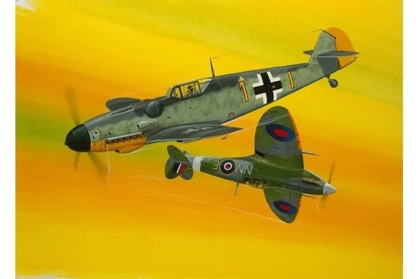 Revell 1:72 Combat Set Bf109G-10 & Spitfire Mk.V i gruppen SPORT, FRITID & HOBBY / Hobby / Plastmodeller / Fly & Helikoptre hos TP E-commerce Nordic AB (A07590)