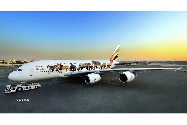 Revell Airbus A380-800 Emirates \'Wild L i gruppen SPORT, FRITID & HOBBY / Hobby / Plastmodeller / Fly & Helikoptre hos TP E-commerce Nordic AB (A07619)