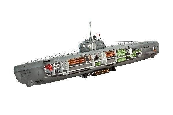 Revell U-båt XXI Type w, interiør i gruppen SPORT, FRITID & HOBBY / Hobby / Plastmodeller / Skip hos TP E-commerce Nordic AB (A07761)