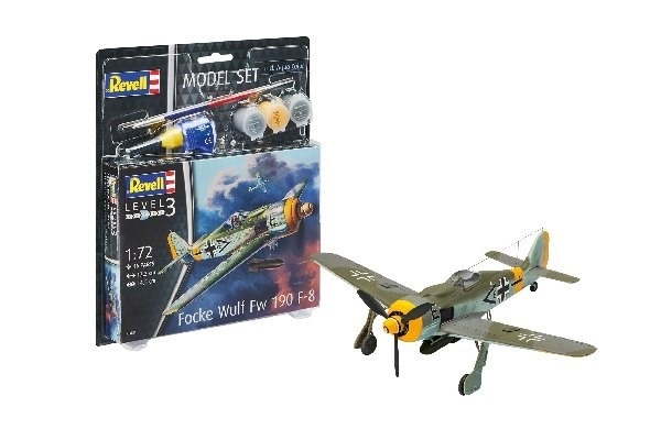 Revell Model Set Focke Wulf Fw190 F-8 i gruppen SPORT, FRITID & HOBBY / Hobby / Plastmodeller / Startsett/Gavesett hos TP E-commerce Nordic AB (A08055)