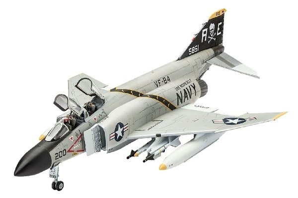 Revell Modellsett F-4J Phantom II i gruppen SPORT, FRITID & HOBBY / Hobby / Plastmodeller / Startsett/Gavesett hos TP E-commerce Nordic AB (A08067)
