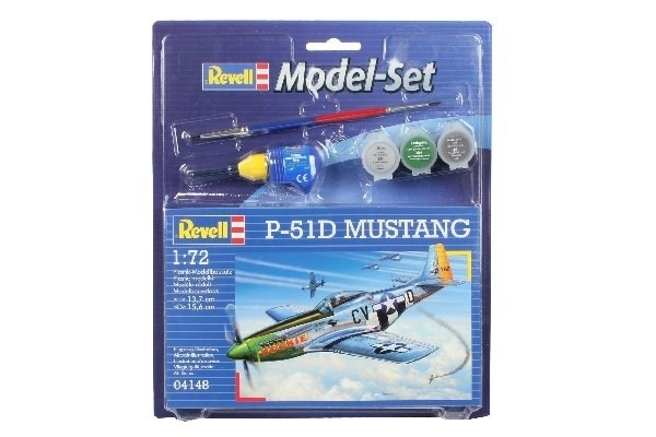 Revell Model Set P-51D Mustang i gruppen SPORT, FRITID & HOBBY / Hobby / Plastmodeller / Startsett/Gavesett hos TP E-commerce Nordic AB (A08096)