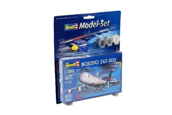 Revell Model Set Boeing 747-200 i gruppen SPORT, FRITID & HOBBY / Hobby / Plastmodeller / Startsett/Gavesett hos TP E-commerce Nordic AB (A08100)