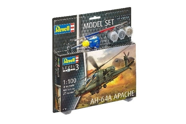 Revell Model Set AH-64A Apache i gruppen SPORT, FRITID & HOBBY / Hobby / Plastmodeller / Startsett/Gavesett hos TP E-commerce Nordic AB (A08126)